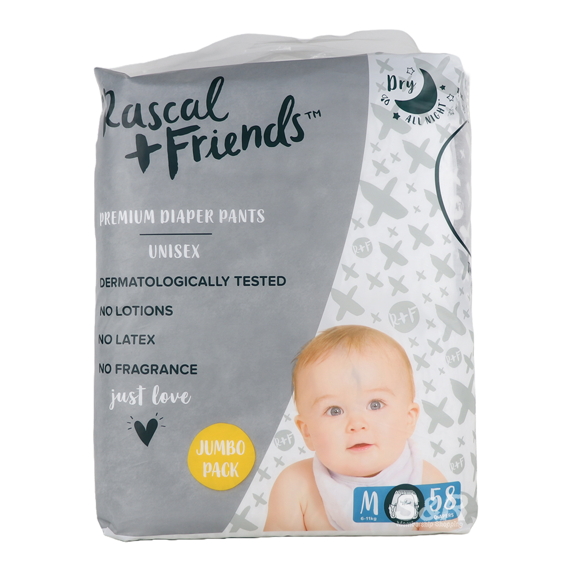 Rascal + Friends Premium Diaper Pants Medium 58pcs